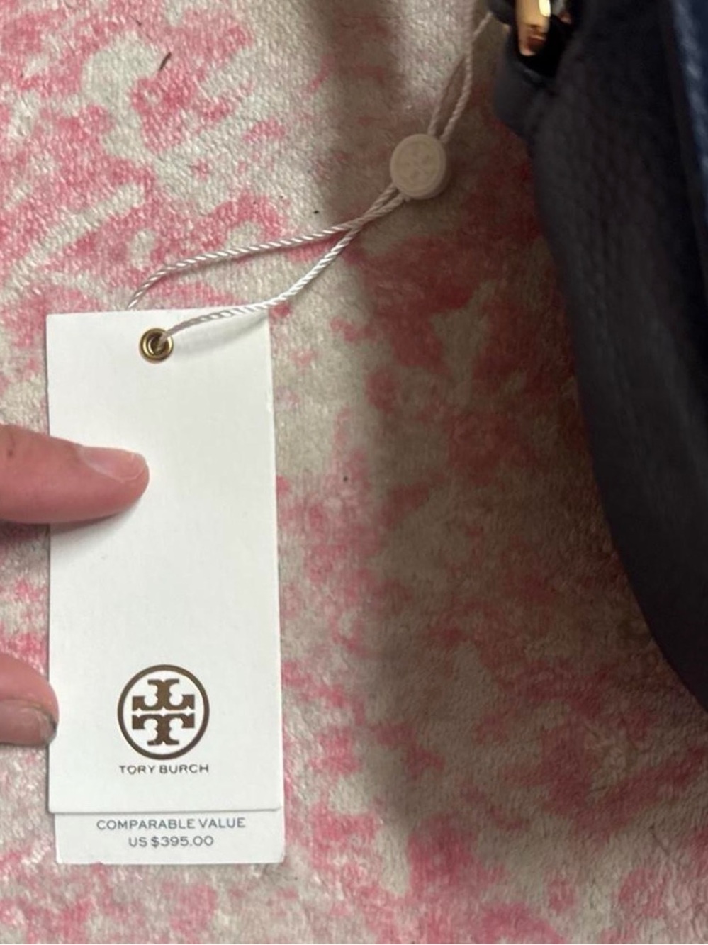 Tory Burch Thea Camera Bag Royal Navy Pebbled Leather Crossbody - Picture 4 of 4